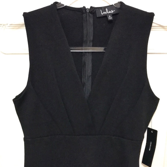 NWT Lulu’s Cocktail Hour Black Wrap Dress - Picture 9 of 14